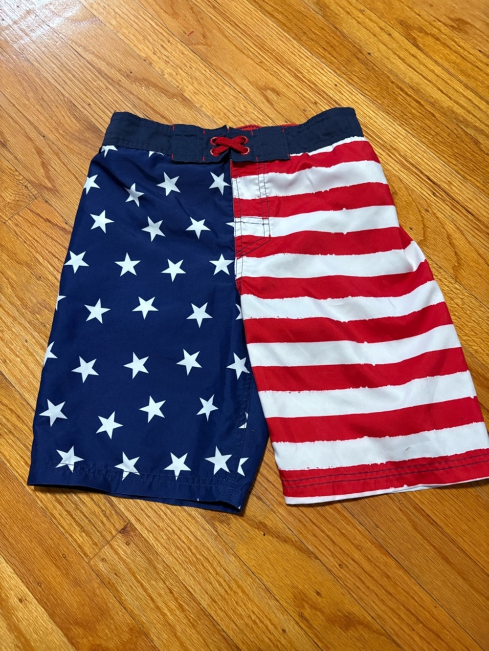 Cat & Jack Boys Red, White & Blue Star-Spangled Swim Trunks
